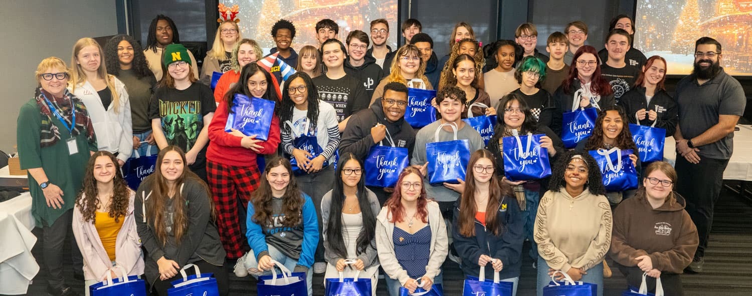 2025 Wayne Memorial HS Orchestra Scholars Holiday Performance Group shot