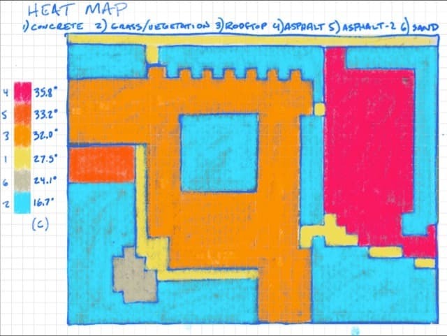 AREN Learning Activity - Heat Map Illustration at -3m squared per pixel