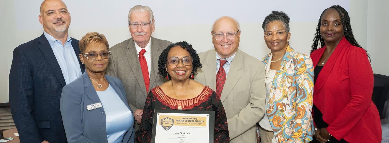 Mary Blackmon's President's Award of Recognition