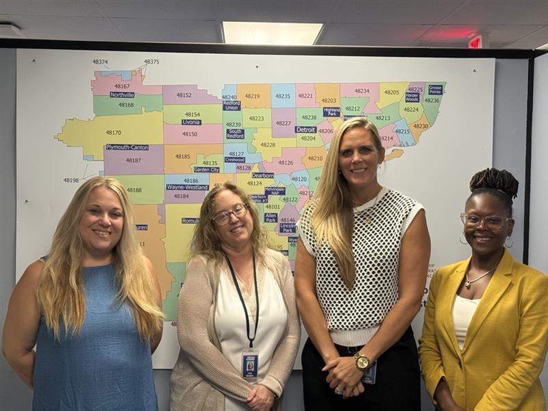 From left: Kristi Collyer Dr. Lisa Sturges Libby Rogowski Dez'arae Adams