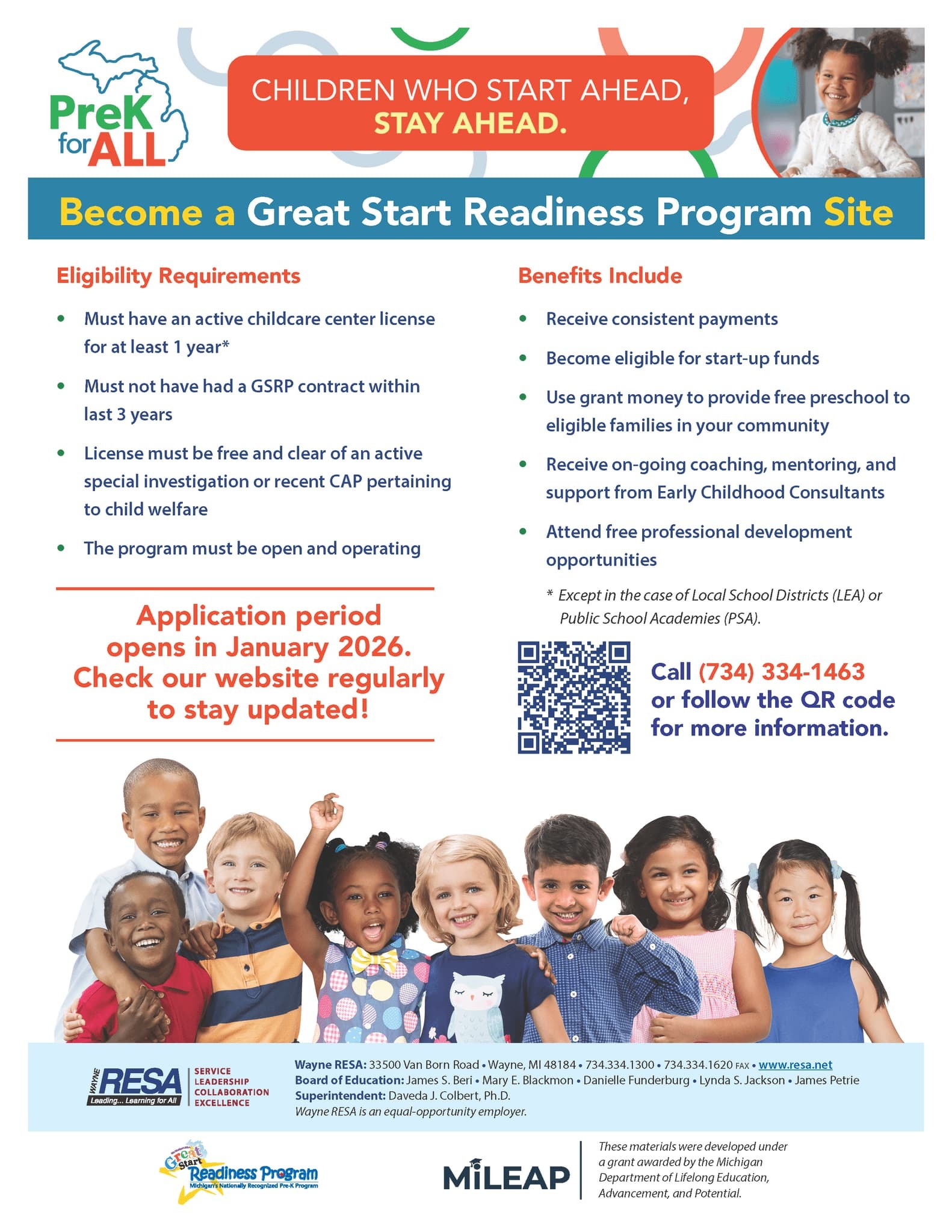 GSRP Classroom Recruitment flyer 2025-2026