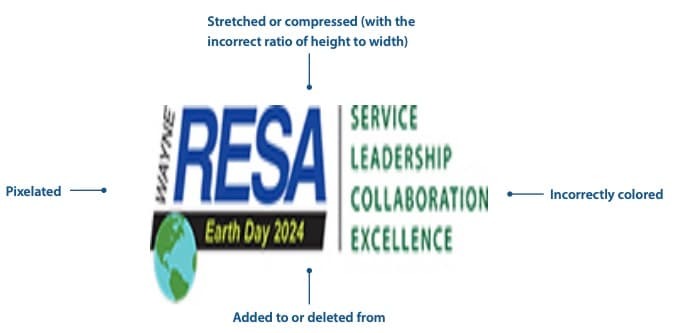 WRESA incorrect logo example